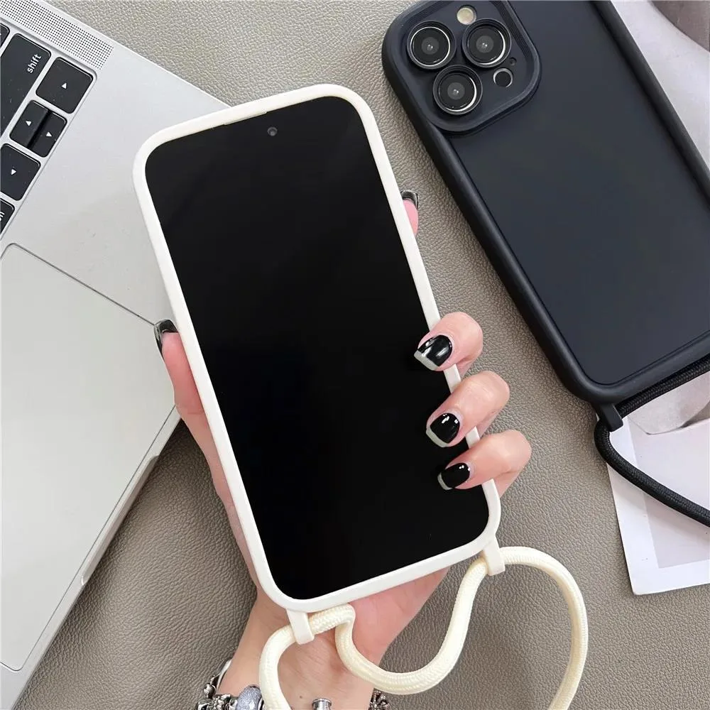 Weiche Handyhülle mit Umhängeband für iPhone 18 Pro Max 17 Air 16E 15 1614 13 12 11, verstellbarer Tragegurt – Detail 12