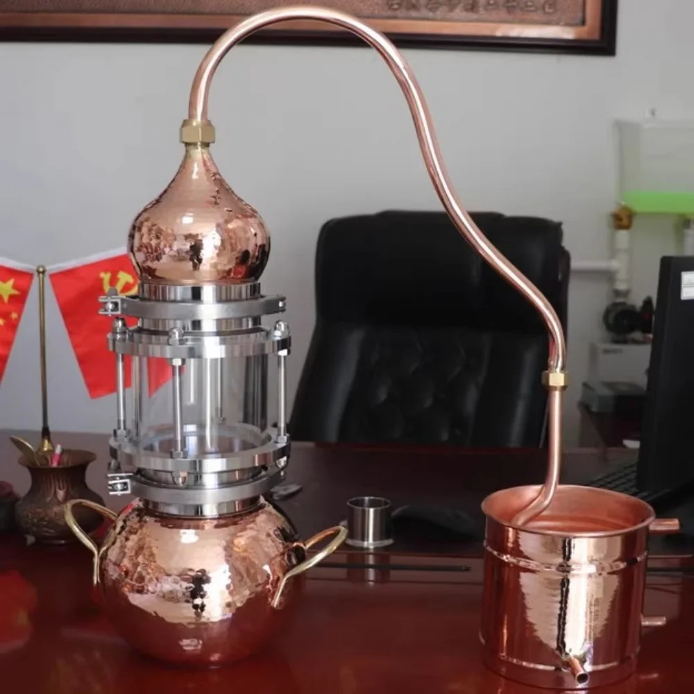 10 Liters ,Pure Copper Distiller,Household Small Antique Distillation Equipment,Distilled Liquor,Perspective Distillation Equipm