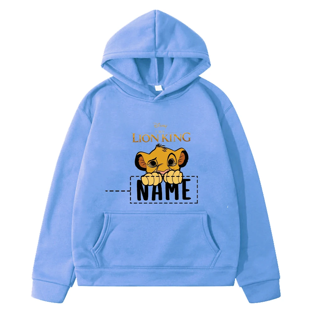 

Толстовки с капюшоном Kawaii с принтом Короля Льва, куртка y2k sudadera, осенняя толстовка с капюшоном в стиле аниме Дисней, флисовая толстовка, пуловер, детская одежда для девочек