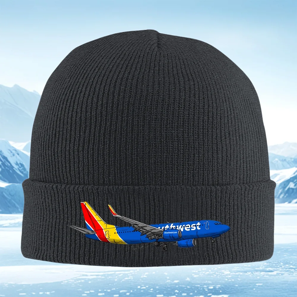 طائرة جنوب غربية بأجنحة للرجال والنساء للجنسين قبعة محبوكة قبعة صوفية شتوية حرارية دافئة لعيد الميلاد وركوب الدراجات في الهواء الطلق والمشي لمسافات طويلة #1