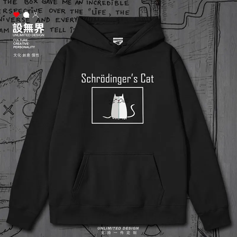 

Schrodinger's Cat Chemistry and Physics mens hoodies white long sleeve pullovers printed men tracksuit autumn winter clothes