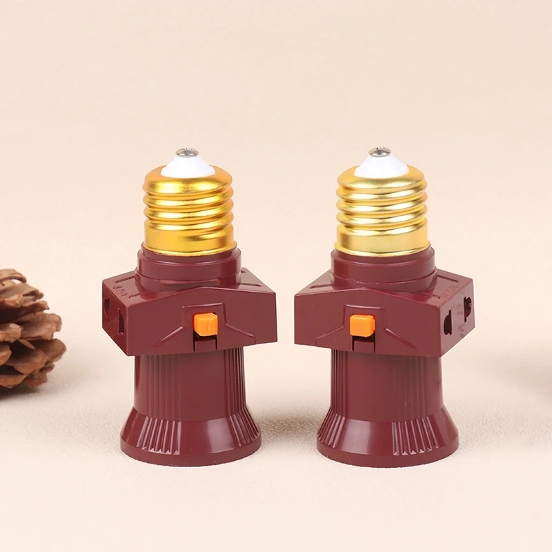 

1Pc E27 With Switch Socket Double Screw Multi-purpose Socket Switch Lamp Holder Plug Socket Lamp Base Lighting Accessories.