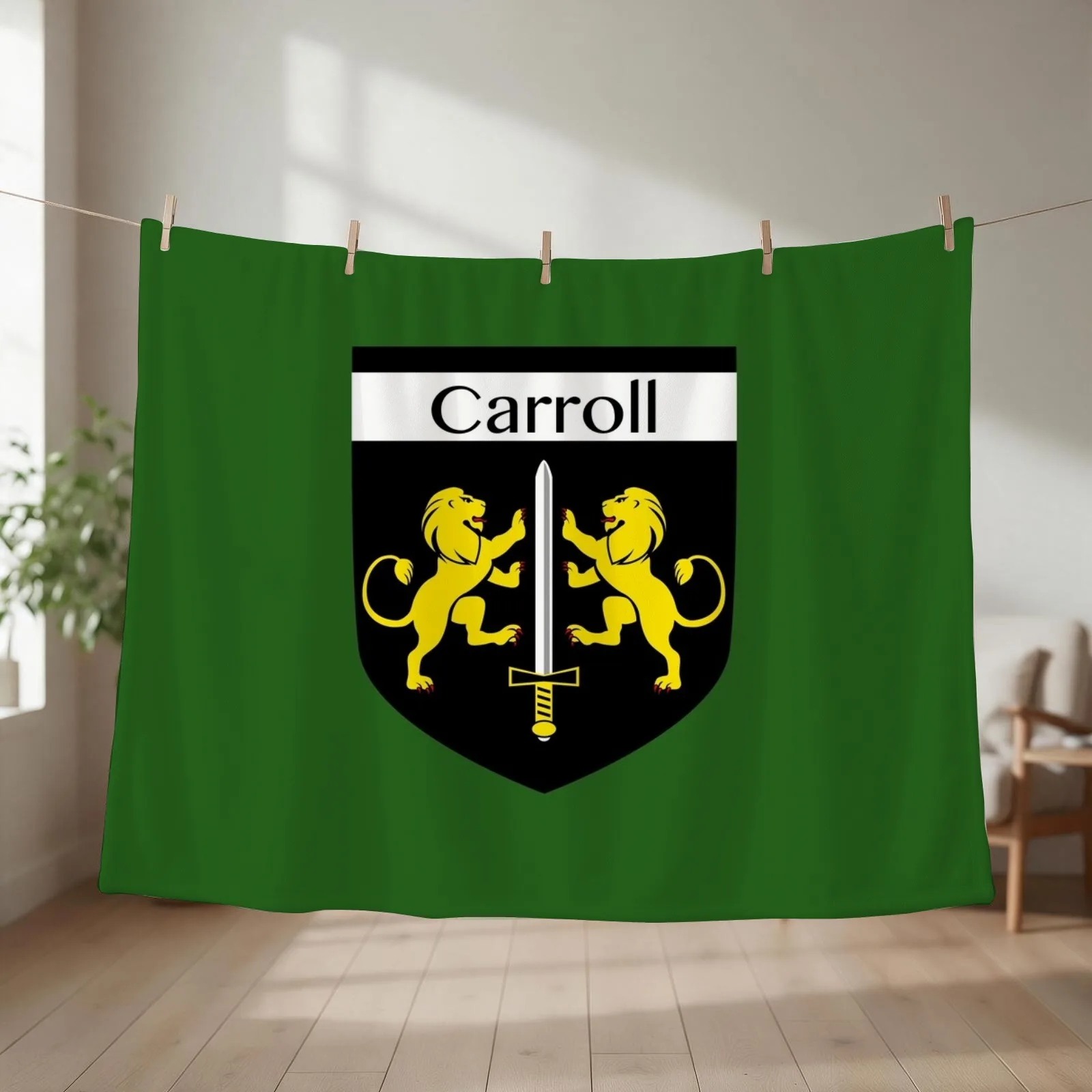 Clan Carroll family crest (small) Throw Blanket Luxury Brand Furry For Sofa Thin heavy to sleep Blankets