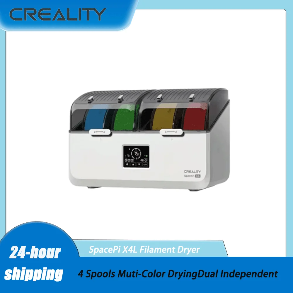 Creality SpacePi X4L Filament Dryer for All 3D Printer 4 Spools Muti-Color DryingDual Independent Heating Chambers Up To 75℃