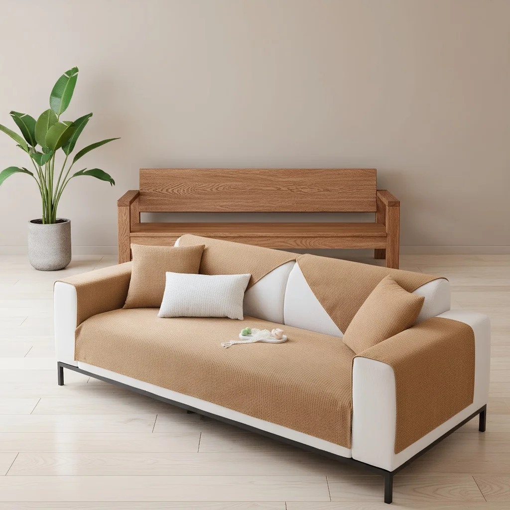 Living Room Decoration Sofa Cushion Chenille Textures Sofa Cover Universal Soft Non-Slip Couch Cover Towel Sofa Protective Mats