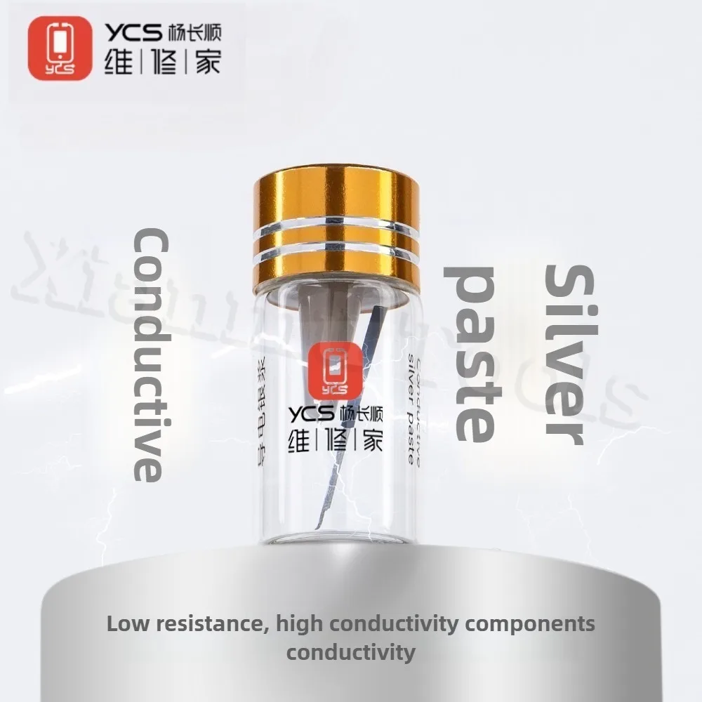 La pâte d'argent conductrice YCS-D11 a une conductivité élevée et peut résister aux hautes températures pendant les composants à faible résistance conduisent