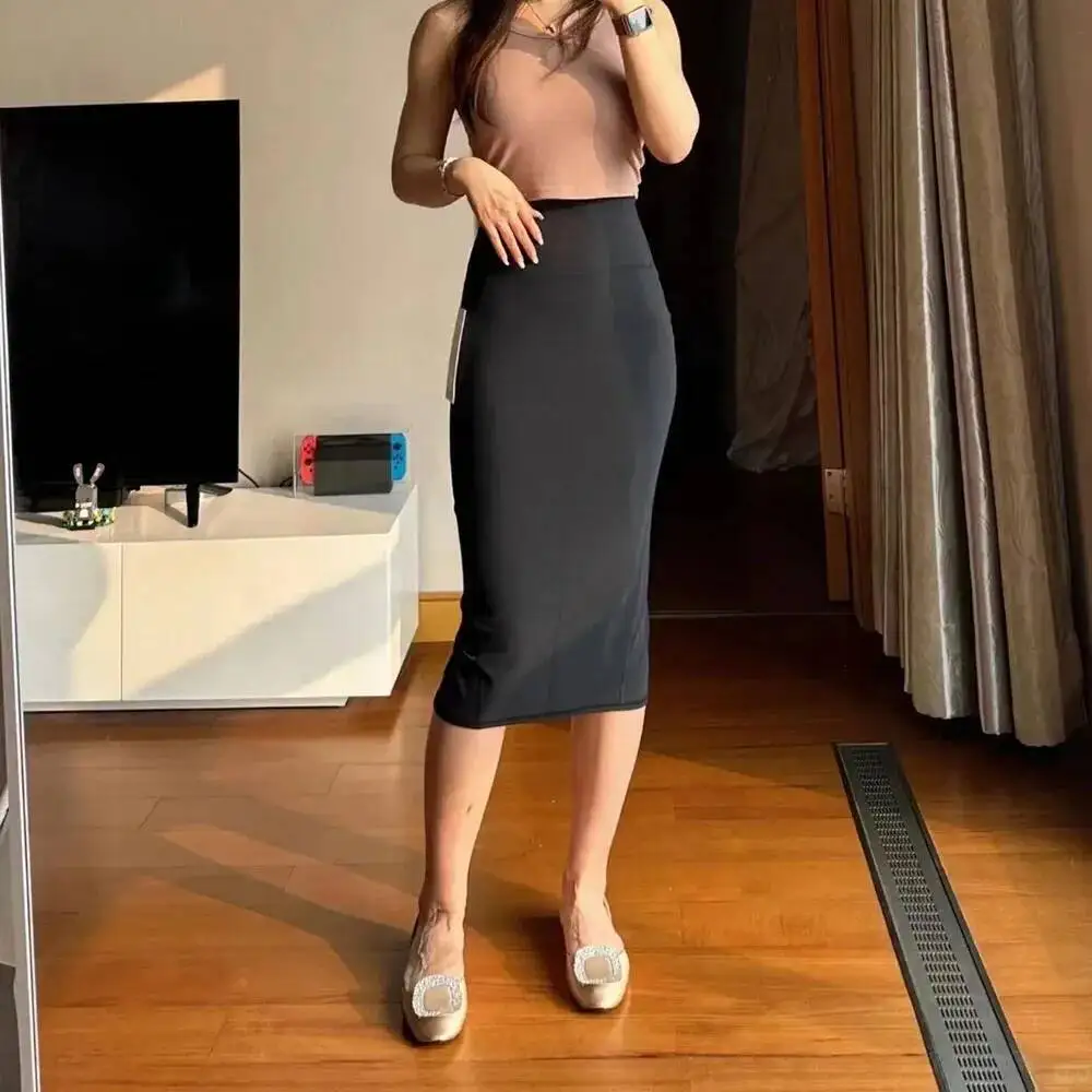 

Women S High Waist Split Slit Yoga Pencil Stretchy Butt Lifting Slim Fit Workout Skirt