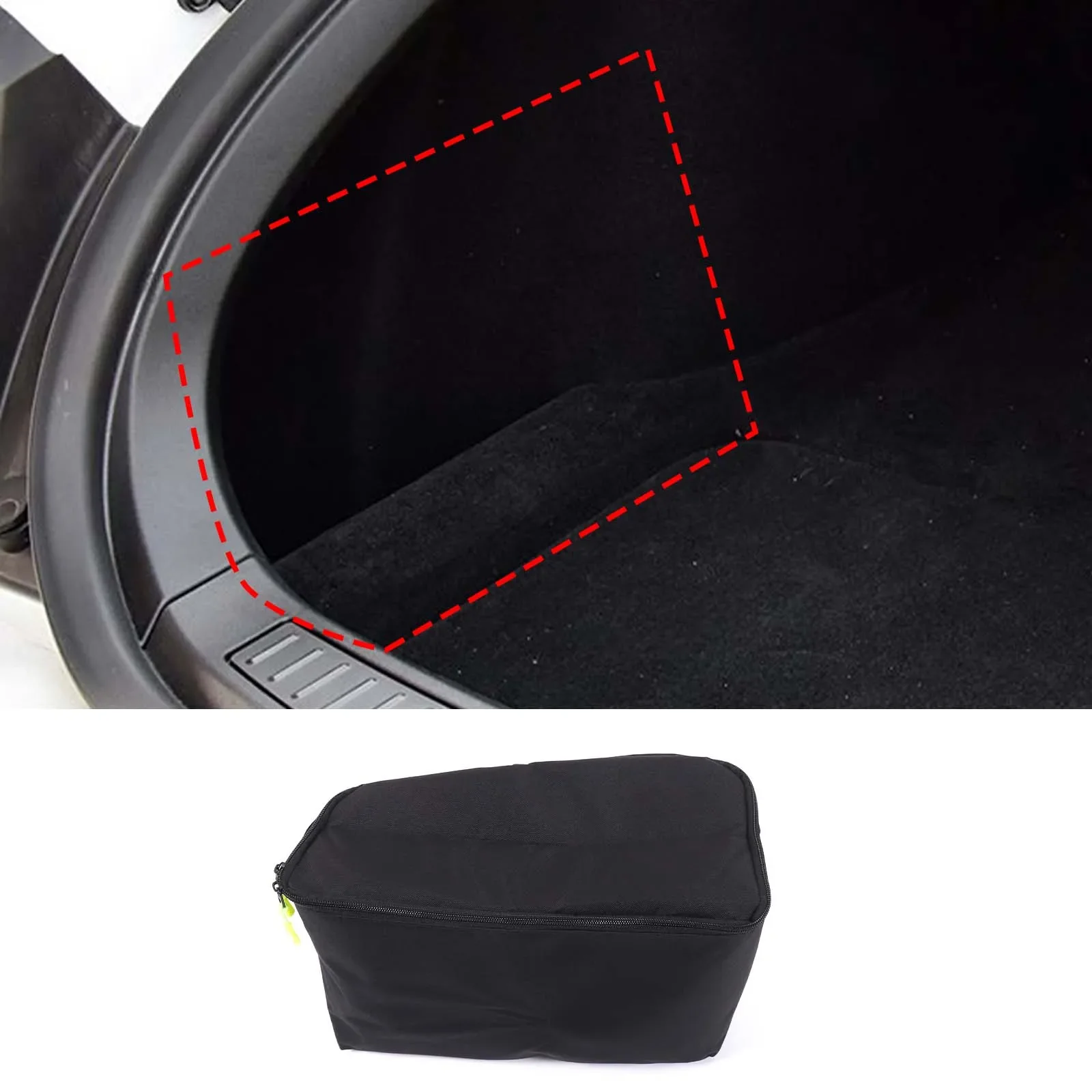 For Tesla Model S 2014-2025 Automotive Trunk Side Storage Bag Oxford Cloth Automotive Storage Accessories