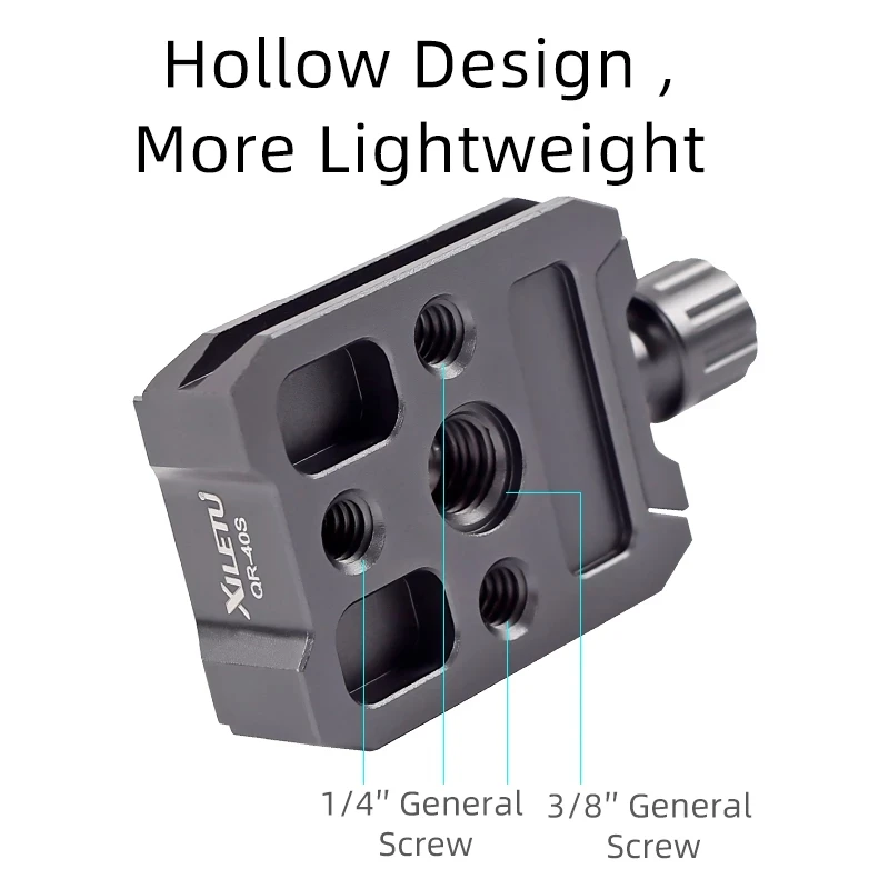 XILETU QR40S ARCA Style Ronin SC Abrazadera de liberación rápida para DJI Ronin S / Ronin SC y ZHIYUN Crane Series / Weebill S Gimbals 2506