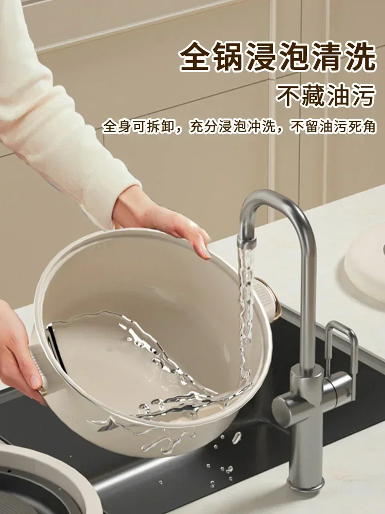 

2 Piece Set Chafing Dish Electric Hot Cooker Pots And Pans Cooking Home Appliances For Kitchen Hotpot Electromenager Cuisinechea