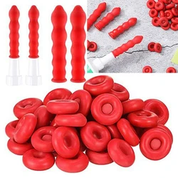 20pcs Caulk Cap Glass Glue Tip Sealing Cap Barrel Glue Mouth Protective Cover Caulking Gun Nozzles Cap Red Caulk Saving Cap