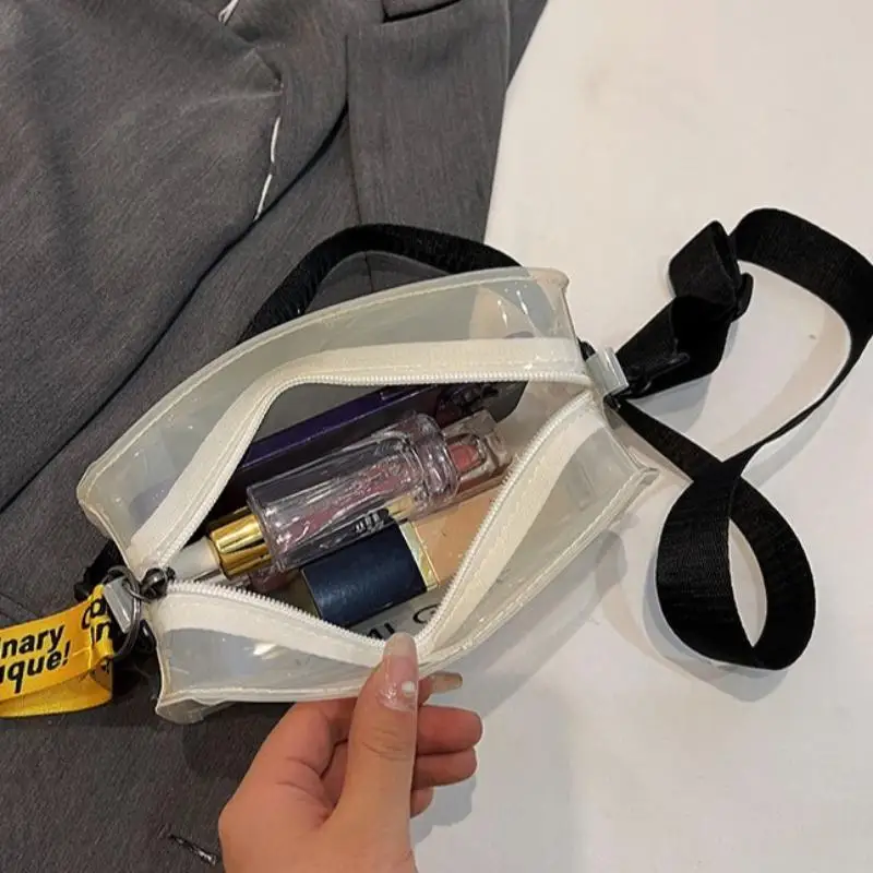 Hot Sale Women Fashion Clear Sweet Purses Candy Color Messenger Bag Crossbody Bags Shoulder Bag Transparent Jelly Bag