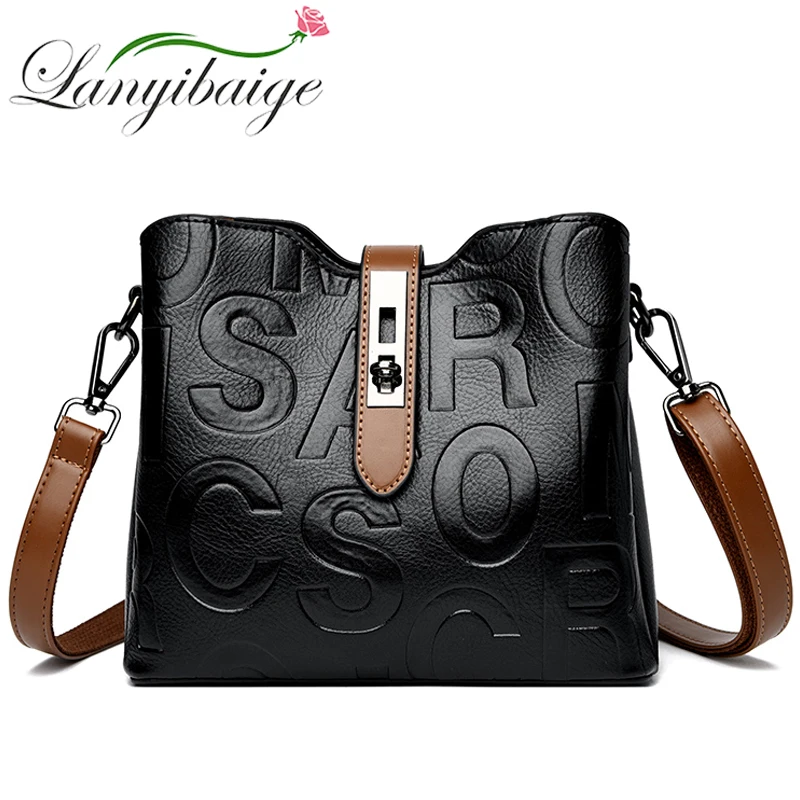 Three Layers Large Capacity Handbag High Quality Soft Leather Bag Crossbody Shoulder Bag For Women 2023 Luxury Designer Tote Bag