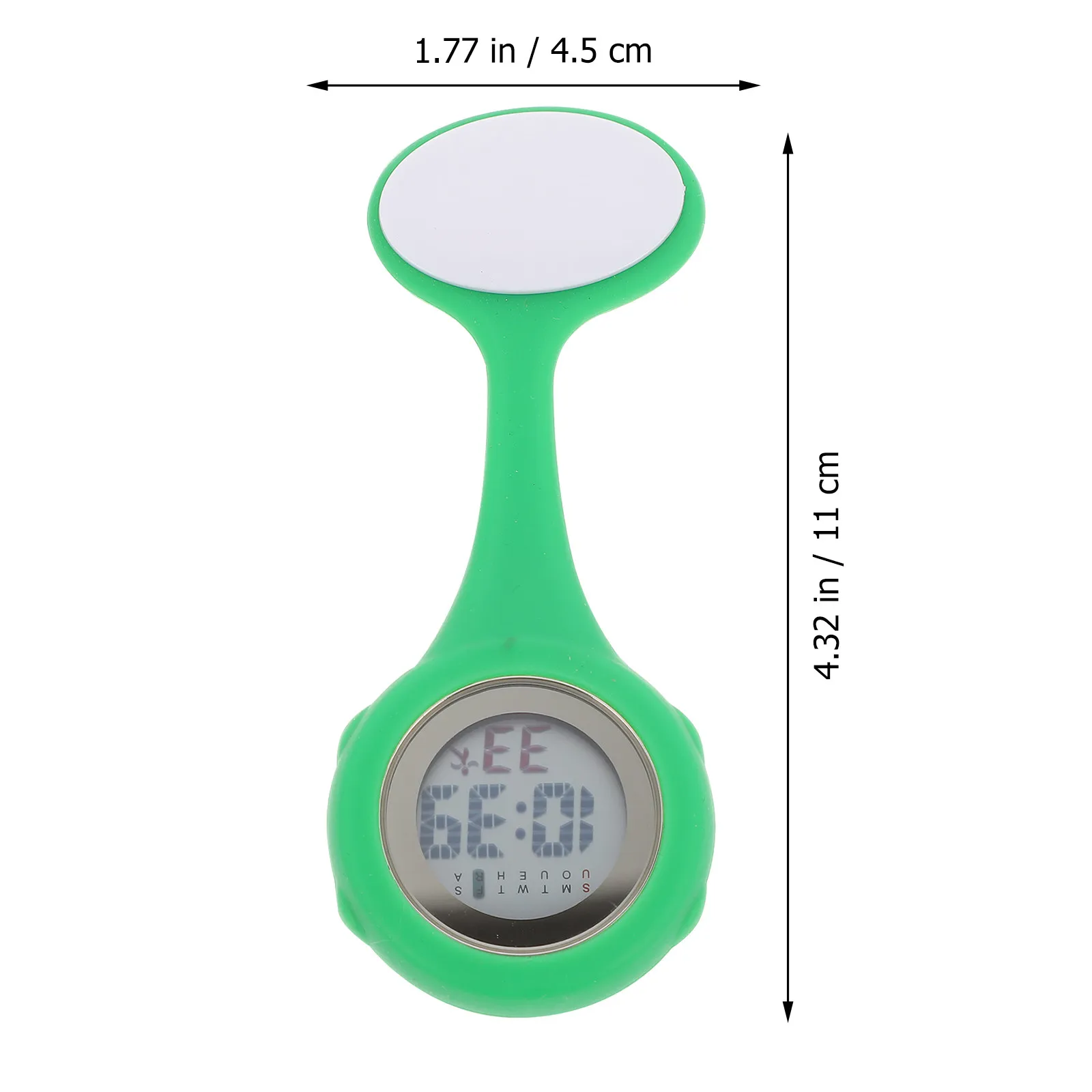 Silicone Nurse Watch Pin Design Flexible Hanging Pocket Watch Round Dial for Medical Staff Accurate