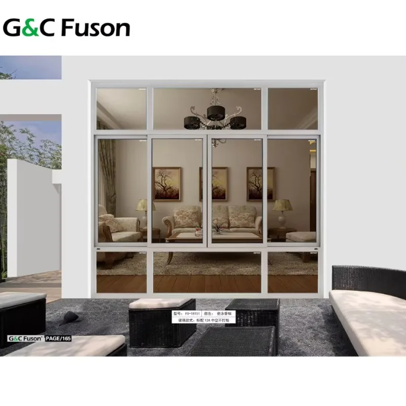 Fuson Florida Approval Passive House Hurricane Proof Impact Glass Window Aluminum Resistant Horizontal Sliding Windows
