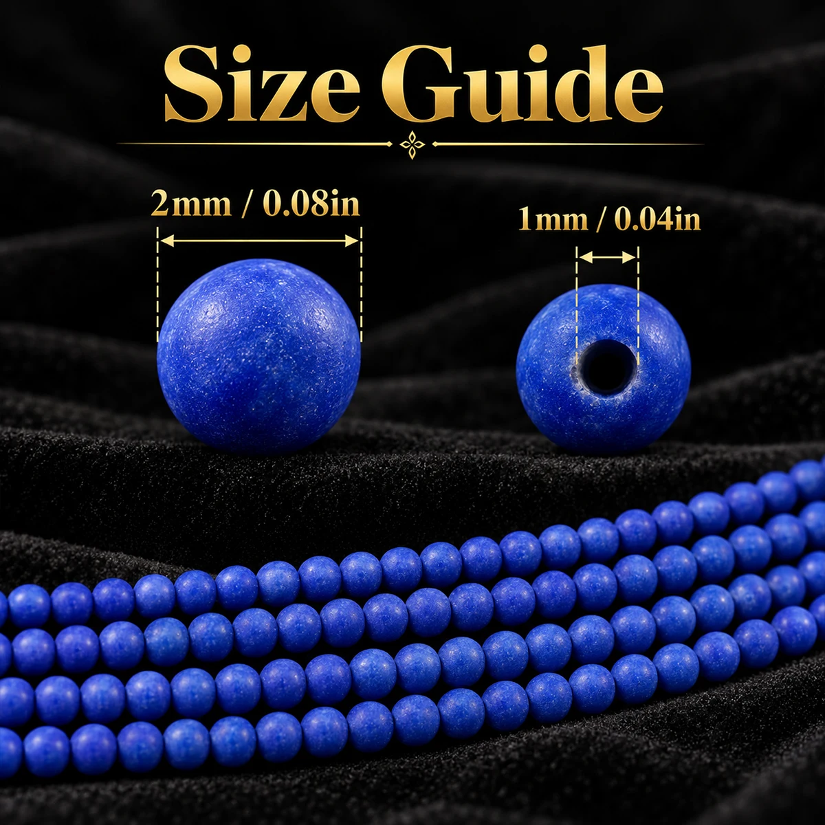 2mm 100–300pcs Natural Stone Pine Graphite Blue Handmade DIY Jewelry Making Beads for Bracelets Necklaces Decorative Accessories