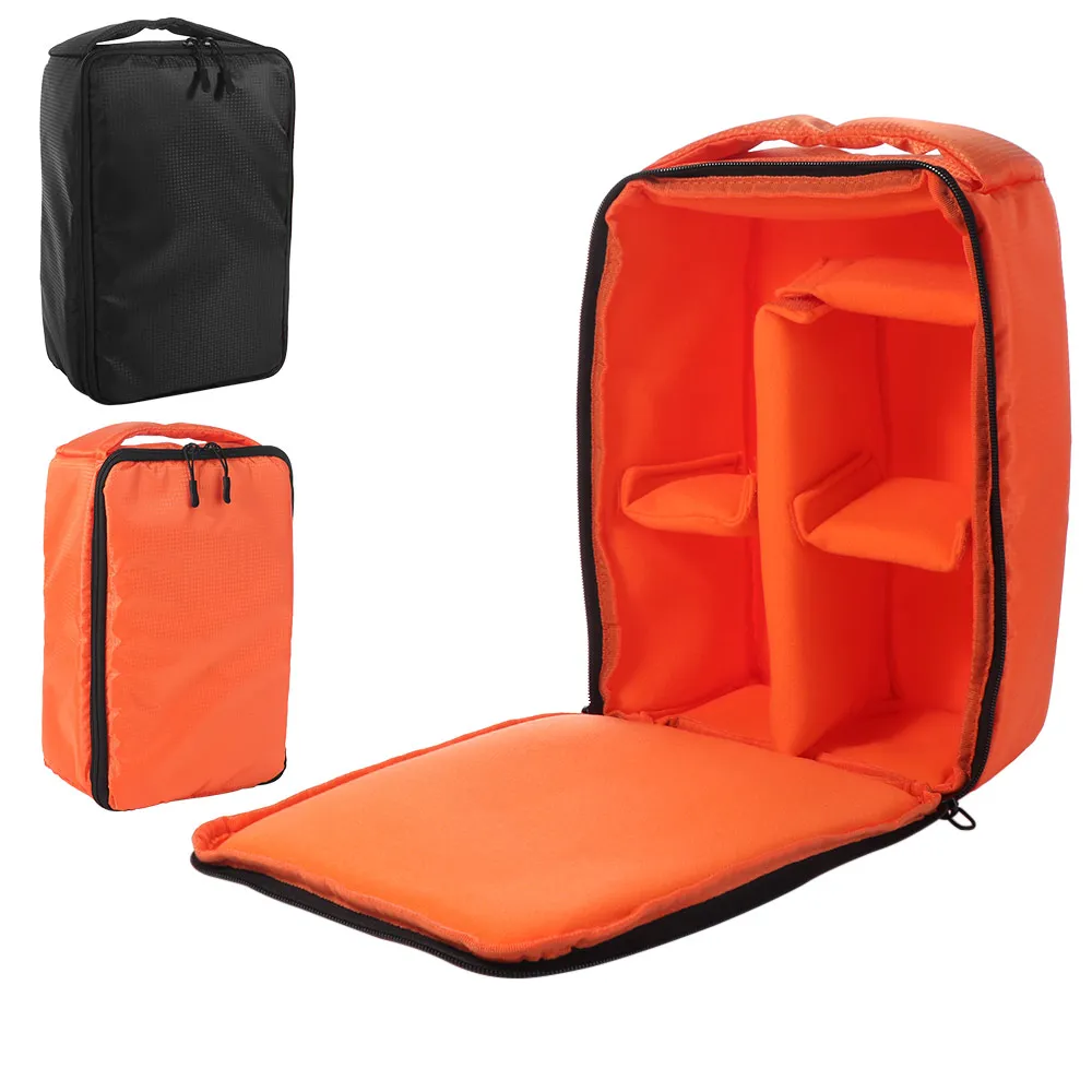 Removable SLR Camera Bag with Handle Detachable Divider Lenses Storage Case Collapsible Zipper DSLR Inner Shoulder Bag