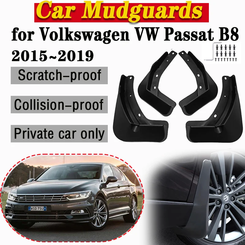 Para Volkswagen VW Passat B8 2015 ~ 2019 Sedan guardabarros protector anticolisión guardabarros delantero trasero accesorios de guardabarros