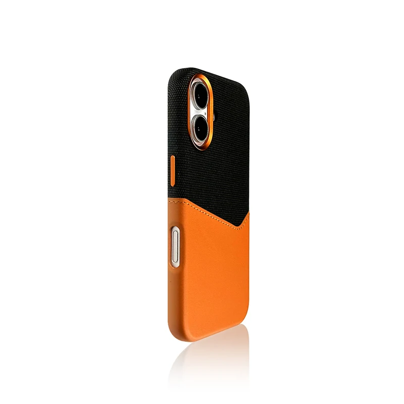 Trendy Flax Leather Wireless Charging for MagSafe Phone Case For iPhone 17 16Pro 15pro max 14 13 12 Hit Color Card Pocket Cover