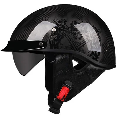 

Chopper Biker For Adults Motocross Helmets New DOT Japanese Style Retro Motorbike Helm carbonfiber Motorcycle Helmet
