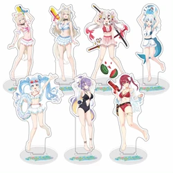 Anime Hololive Acrylic Figure Stand Model Usada Pekora Rushia Hosimati Cartoon Pendant Keychain Desk Decor Gift 15CM
