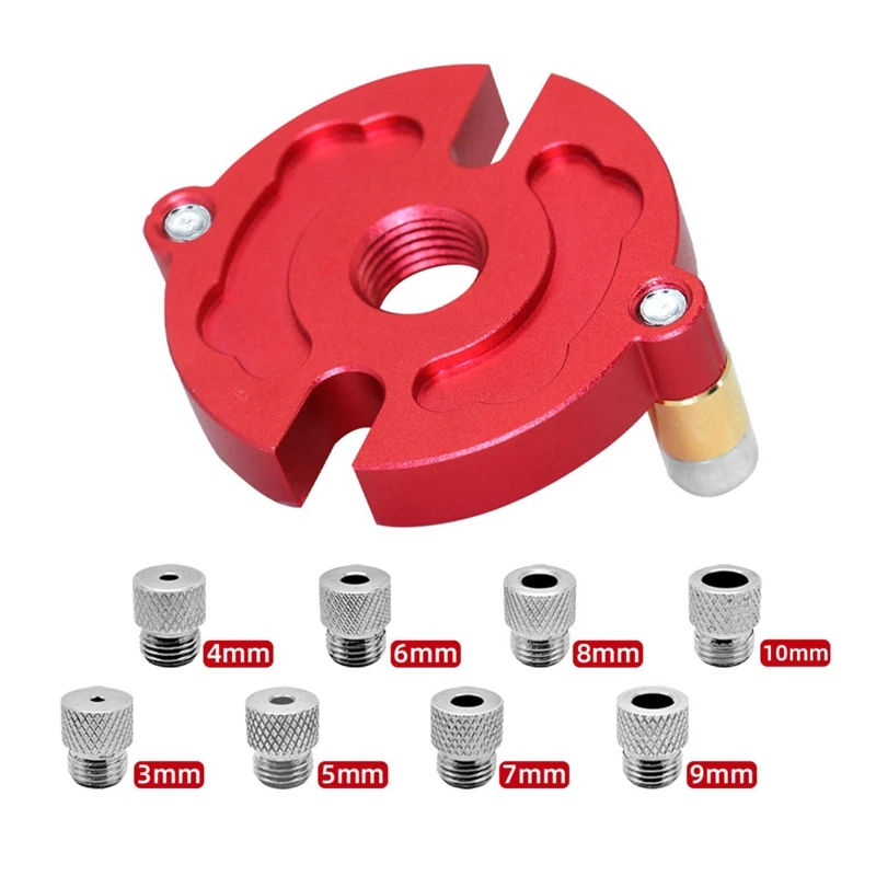 Vertical Hole Jig With 3-10Mm Bushing Woodworking Fast Wood Splicing Drill Guide Locator Self-Centering Scriber