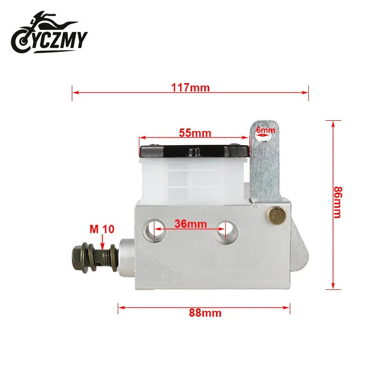 Rear Foot Hydraulic Brake Master Cylinder - High Performance Fit For Karting Drift Track Quad Buggy ATV DIY Parts