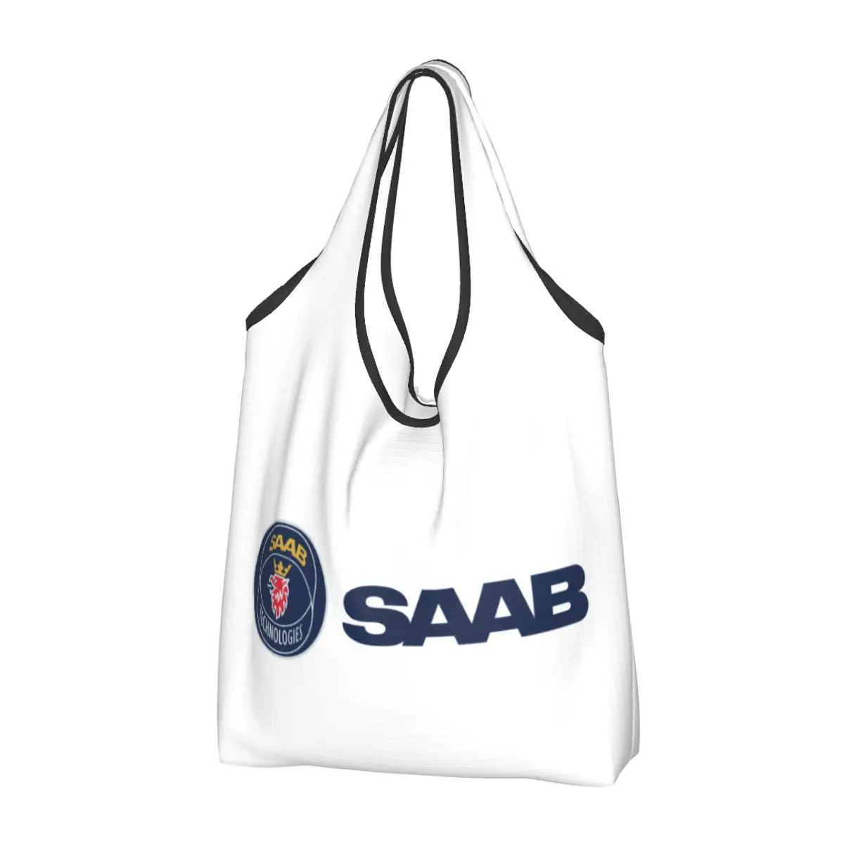 Funny Sweden Saabs Scanias Trucks Shopping Tote Bags Portable Grocery Shopper Shoulder Bag