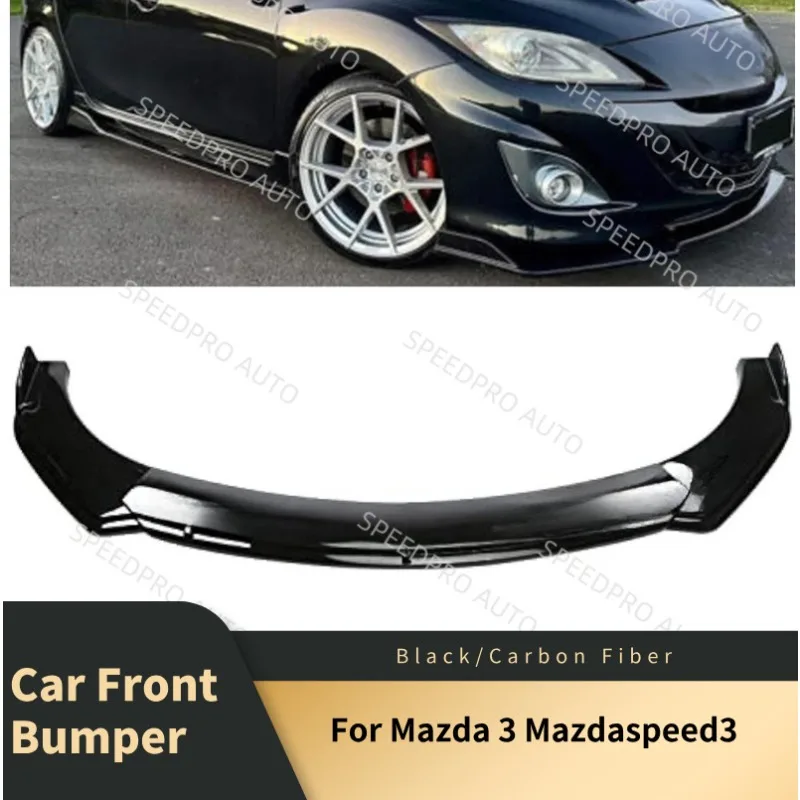

Car Front Bumper Lip Spoiler Lower Splitter For M-azda 3 speed3 Auto Diffuser Trim Scratch Protector Body Kit Black