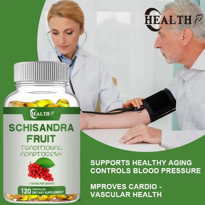 Traditional Schisandra fruit capsules - help relieve fatigue, promote cardiovascular health, and improve human immunity. Non-GMO