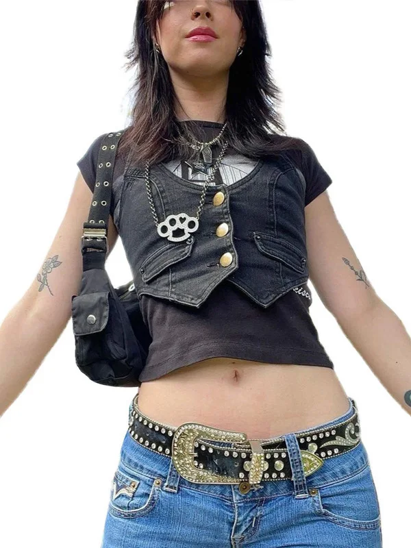 

Vests Waistcoats Thin Womens Vest Strapless Fall Tweed Belted Elegant Workplace Stylish Classical Sophisticated Temperament Sexy