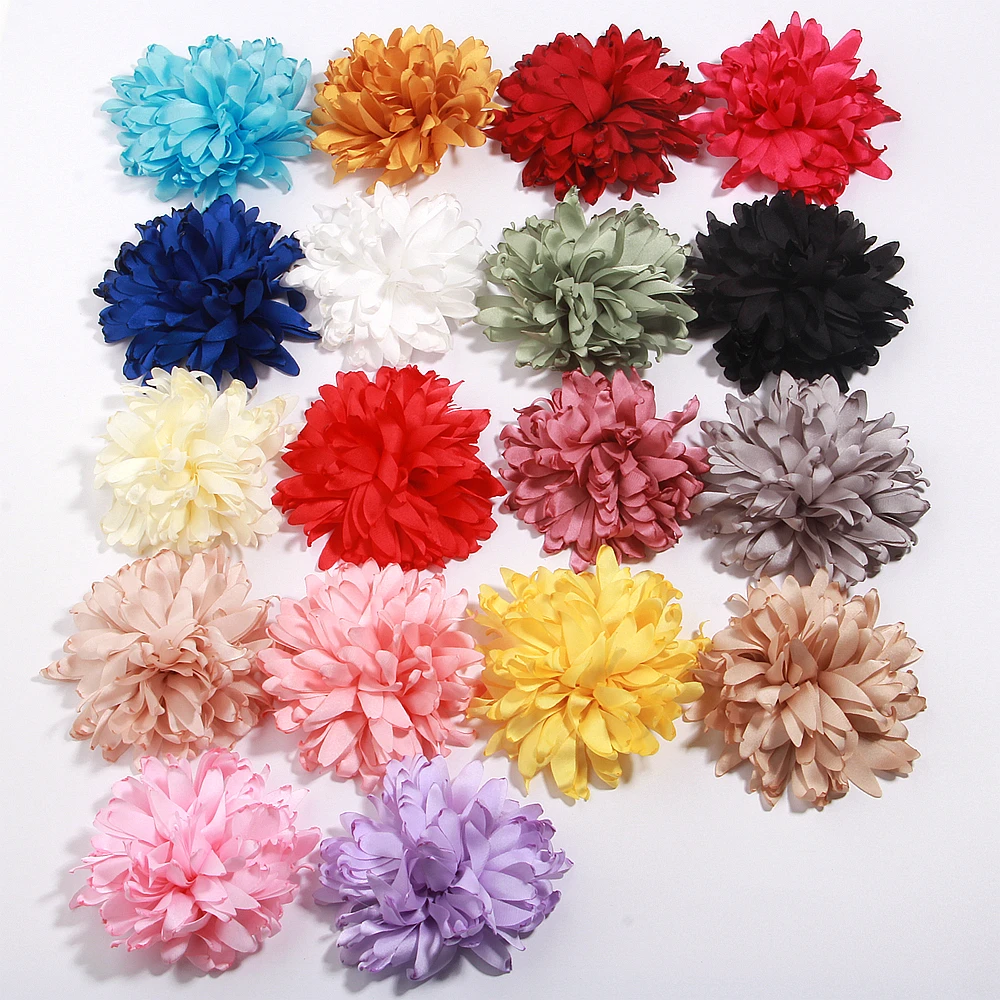 10 センチメートル大シフォン人工模擬生地造花結婚式の装飾女の子帽子アクセサリー DIY 造花