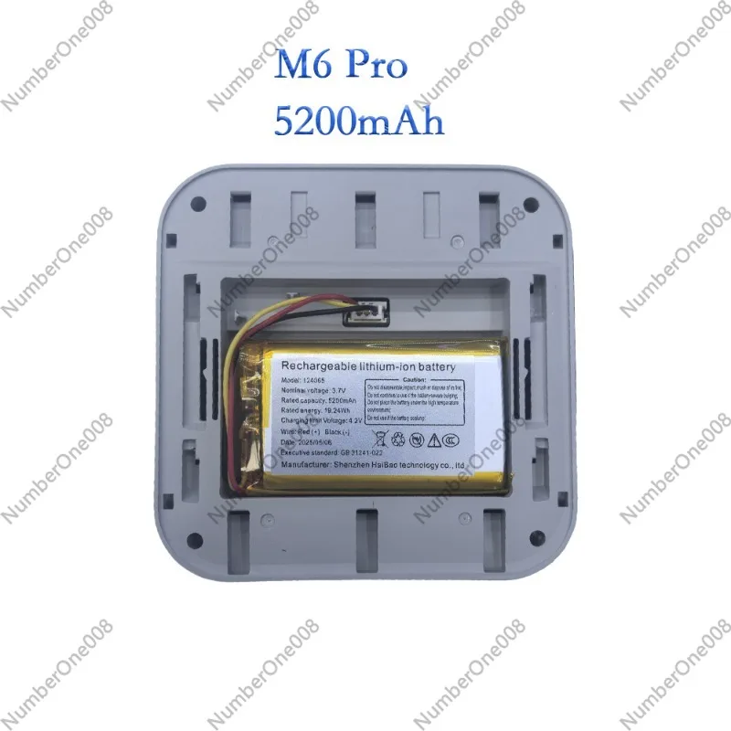 For Vemo M6 Pro Built-in Battery Global Pass 4G + Wifi Router Plug-in Card Portable WiFi6 + Router