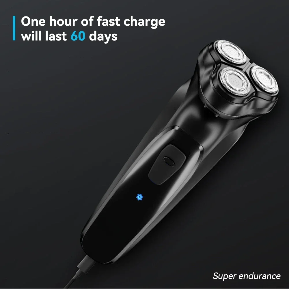 남성용 전기 면도기, 수염 트리머, 3D 플로팅 블레이드, 세척 가능, USB 충전식 헤어 커팅 머신