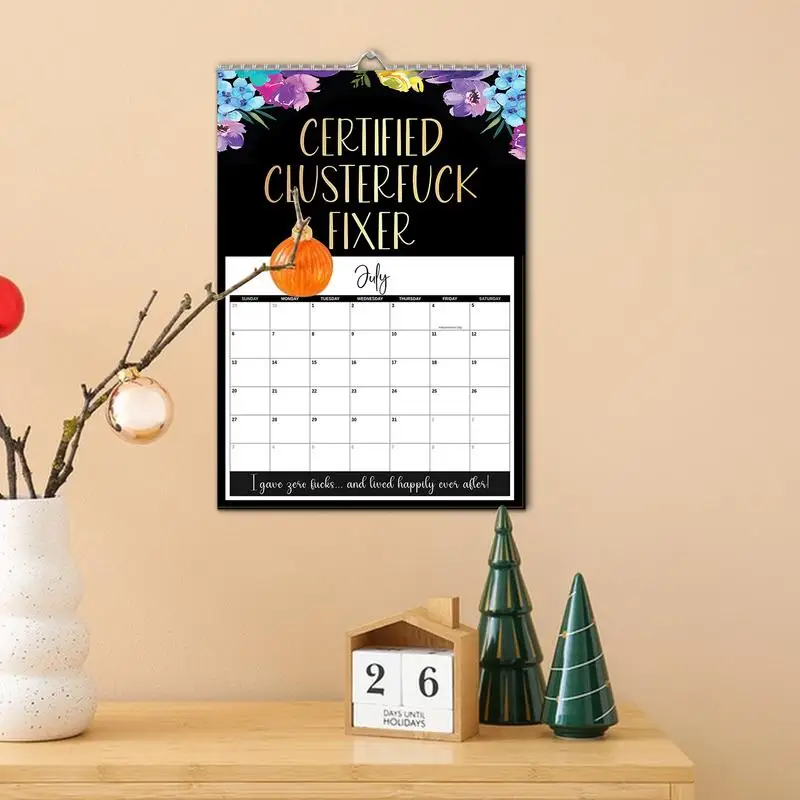 Funny Wall Calendar Funny Monthly Art Calendar 12 Month Calendar Humorous Wall Calendar For Notes Scheduling Planning Home