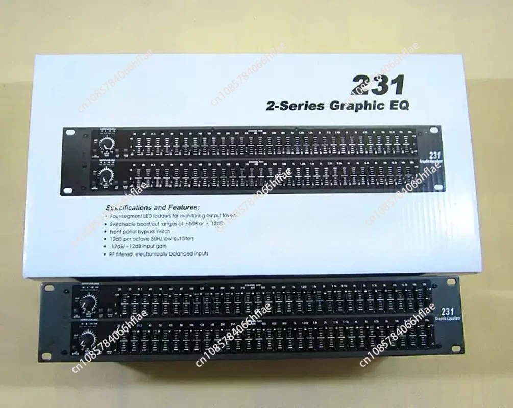 231/231S 2U Dual 31-Band Graphic Equalizer High Precision Stage Home Audio EQ Processor