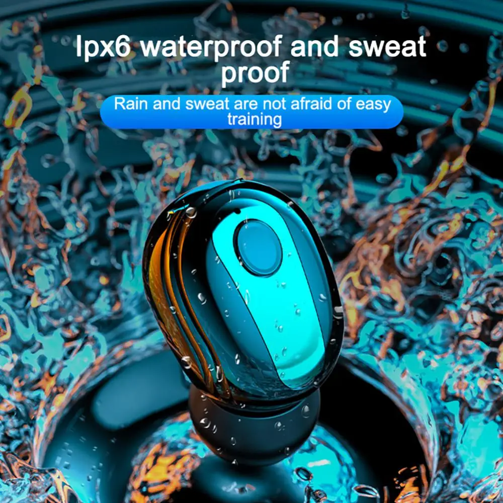 Earphones Mini In Ear Sports Mono bluetooth-compatible 5.0 Stereo Sports Waterproof Earbuds S9 Wireless Headset With Mic