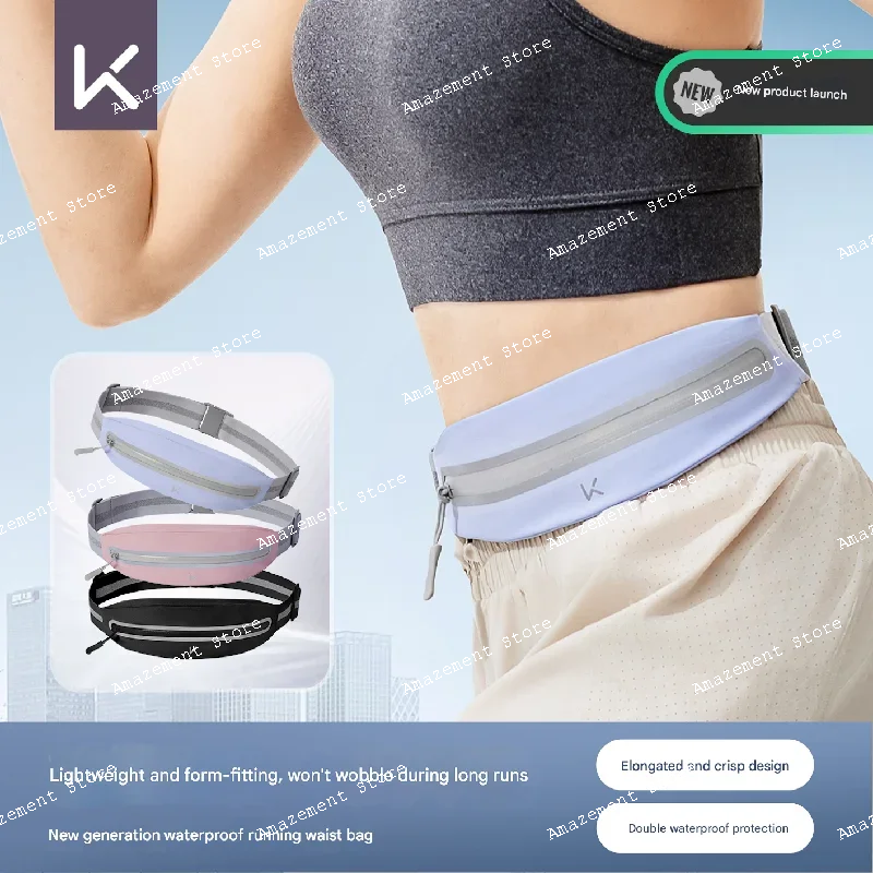 

Спортивная поясная сумка для бега, велоспорта и фитнеса, водонепроницаемая, с отделением для телефона, незаметная, для активного отдыха на природе.