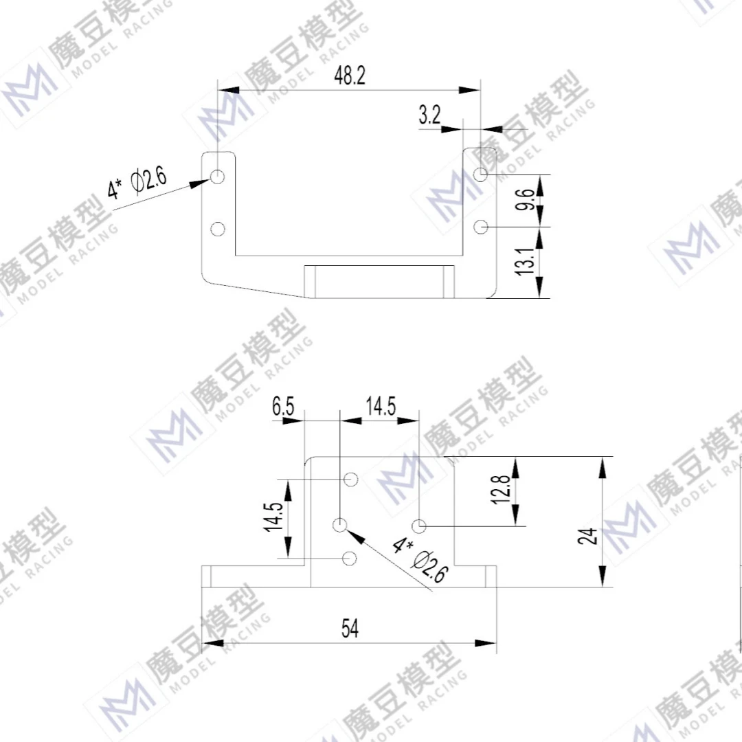 CNC Lenkgetriebe-Rahmen Lenkmotor 1 Set für 1/14 Tamiya RC Truck Kipper für MAN Iveco MODO DIY Spielzeugmodellteile – Detail 1