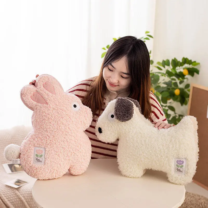 Cartoon Creative Elephant Rabbit Pillow Plush Toy Cute Dog Cushion Children's Sleeping Doll Birthday Gift