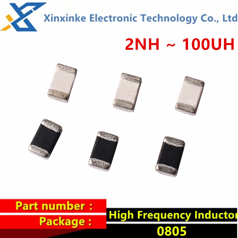 50PCS SMD Chip Fixed Inductance 0805 High Frequency Inductor 1uH 2.2/4.7/10/22/33/47/100UH 2/24/68NH 120 150 220 470NH