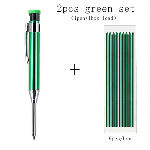 6Colors 2.8mm Metal Solid Carpenter Mechanical Pencil with Sharpener 2B Lead Core Deep Hole Construction Marking Scriber Tool - Image 17