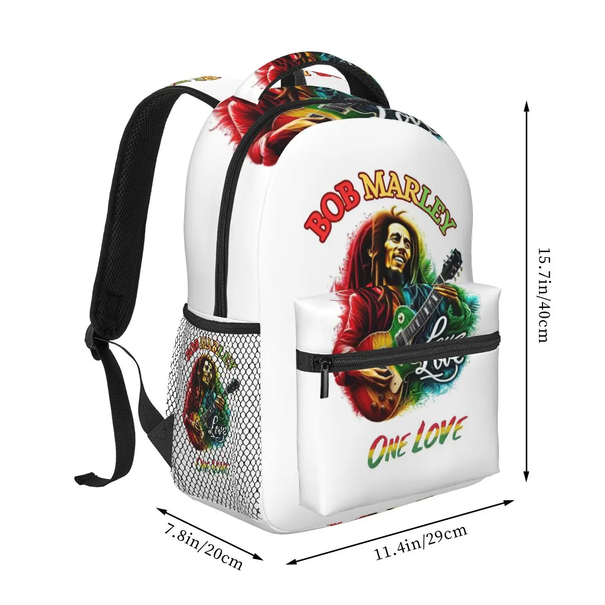 Jamaica Reggae Rock Bob Marley Backpacks Boys Girls Bookbag Students School Bags Laptop Rucksack Shoulder Bag Large Capacity