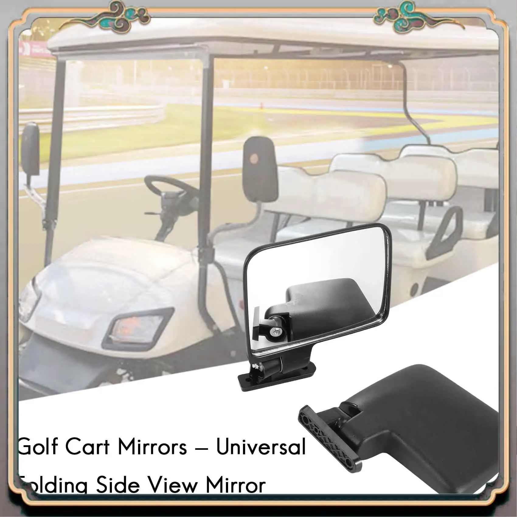 

Reliable-Golf Cart Mirrors - Universal Folding Side View Mirror For Golf Carts Club Car, Ezgo, Yamaha, Star, Zone Carts