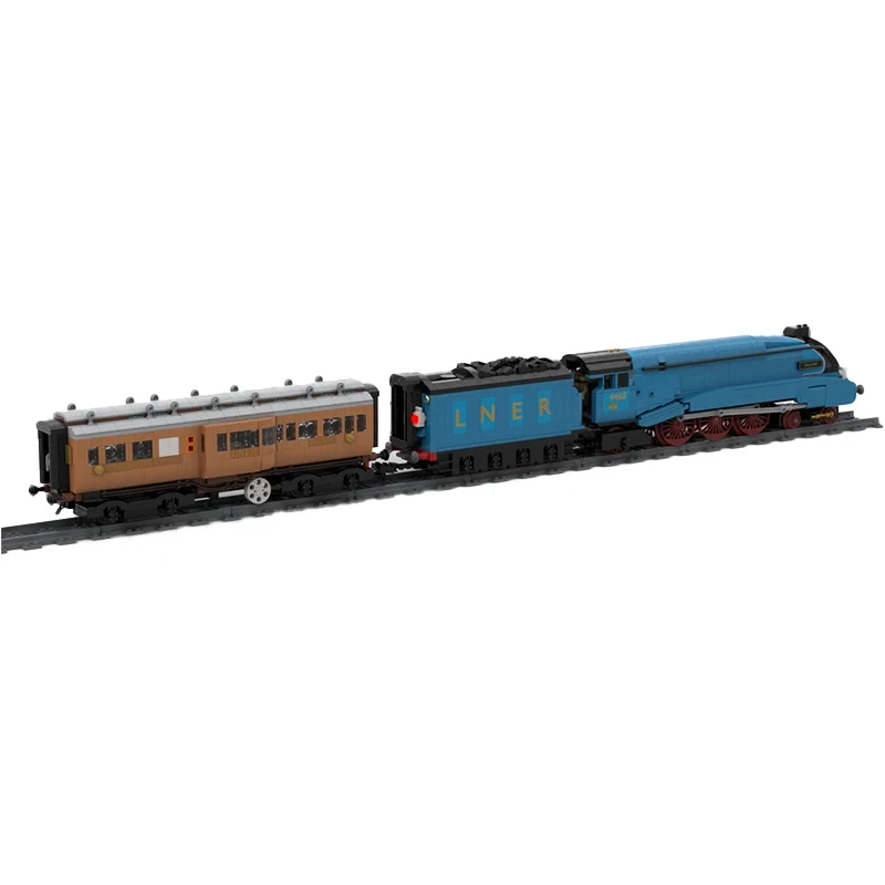 

2782PCS MOC City Train LNER A4 Gart Blue British Steam Locomotive Assembly Toy Children's Birthday Gift Static Version