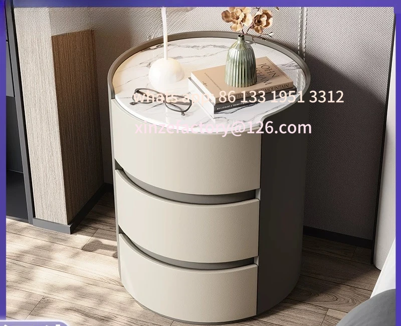 

Customizable New Modern Simple Solid Simple Slate Bedside Table Light Luxury Premium Bedside Cabinet Bedroom Multi-layer Locker