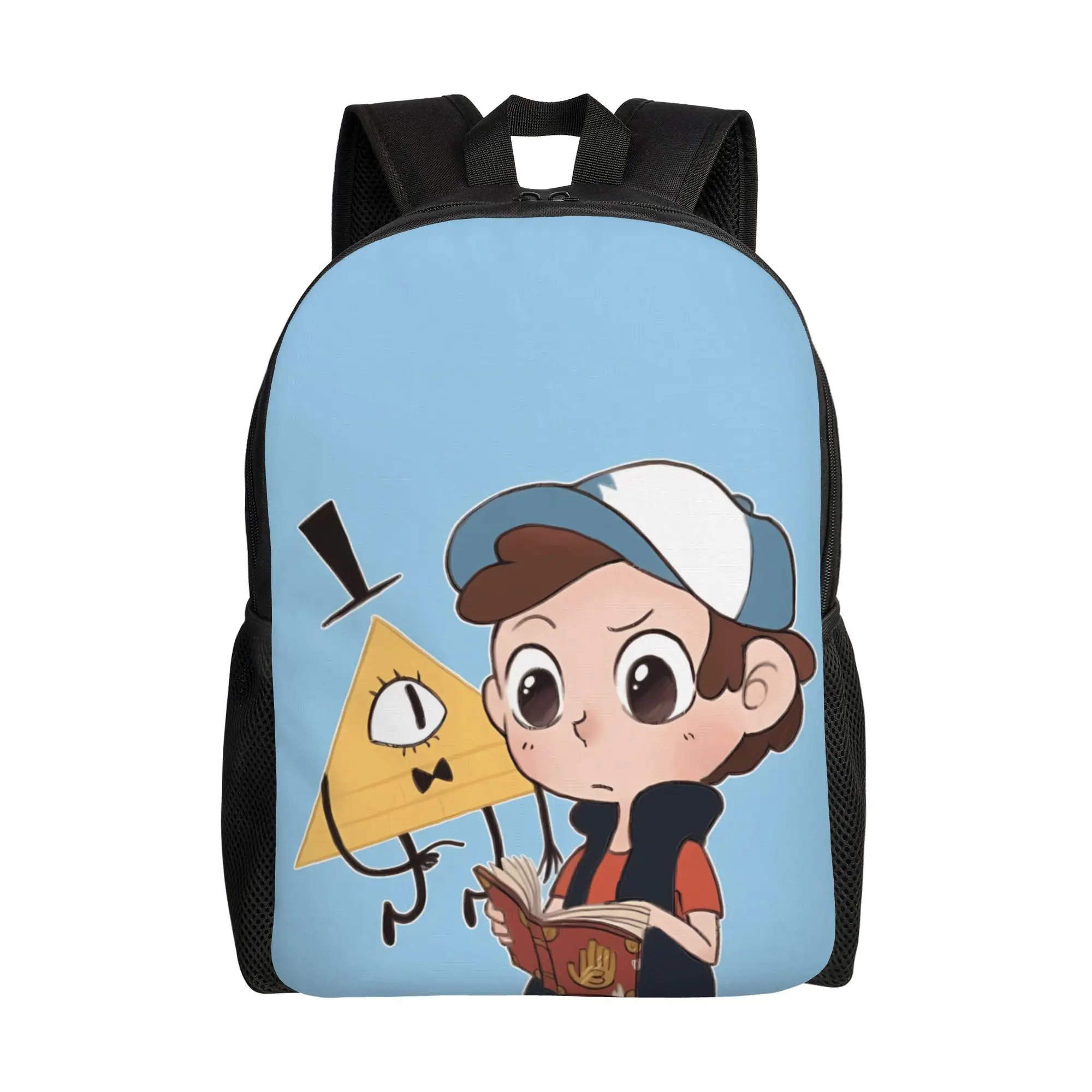 

Back to school season Retro Washable Dipper & Bill Schoolbag Gravity Falls Couple Backpack