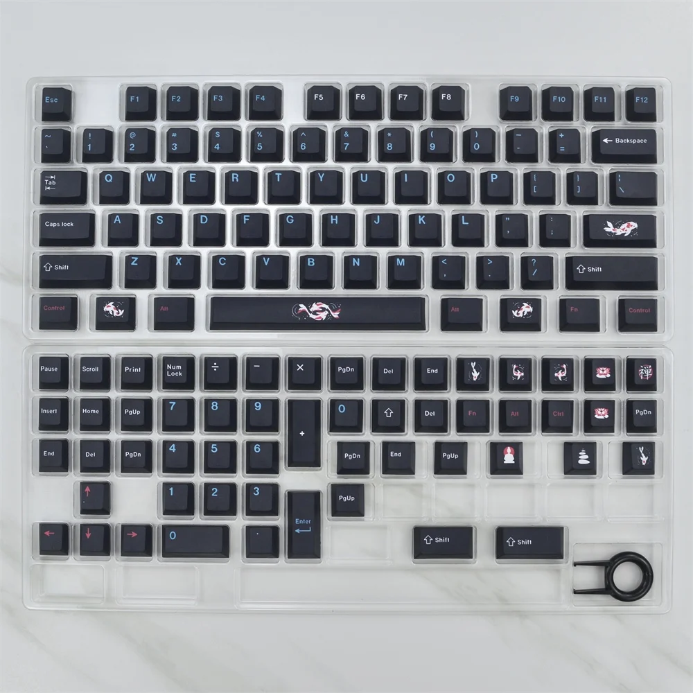 129 Kunci GMK Zenpond Keycaps Cereja Perfil Pbt Dye-Sub Tombol Kunci untuk Mx Switch Teclado De Jogo Meca Nico ANSI US-Layout