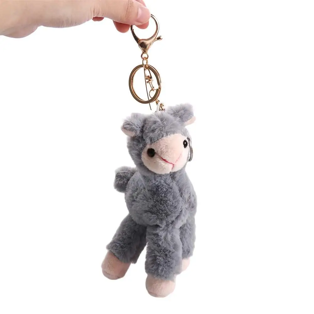 

Key Trinket Backpack Accessory Bag Decoration Kids Gift Animal Keyring Sheep Key Ring Alpaca Keychain Stuffed Toy Keychain