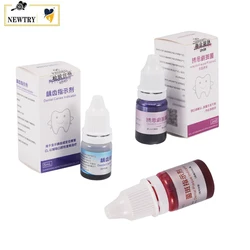 3Pcs Dental Plaque Indicator 5ml Regular Double Food Colorant Stain Dental Caries Disclosing Solution Oral Tooth Hygiene Checker